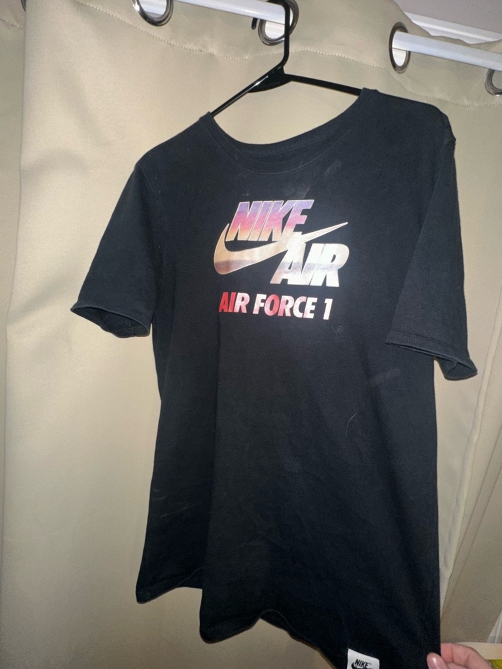 Nike Heavyweight Air Force 1 Chrome t-shirt metallic gradient size medium